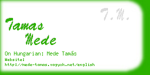 tamas mede business card